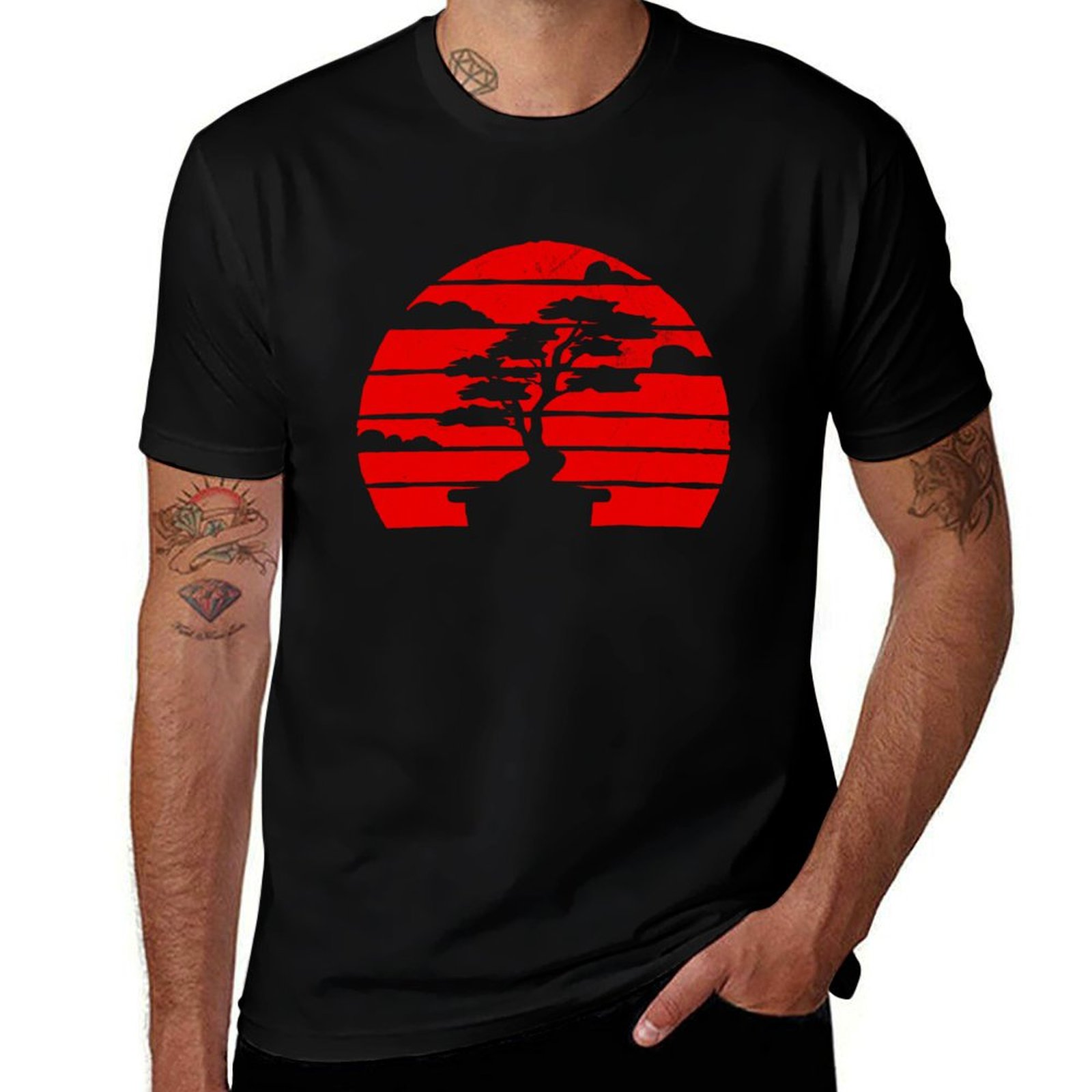 Bonsai Garden Japan - T-Shirt con Motivo Albero Bonsai Giardino