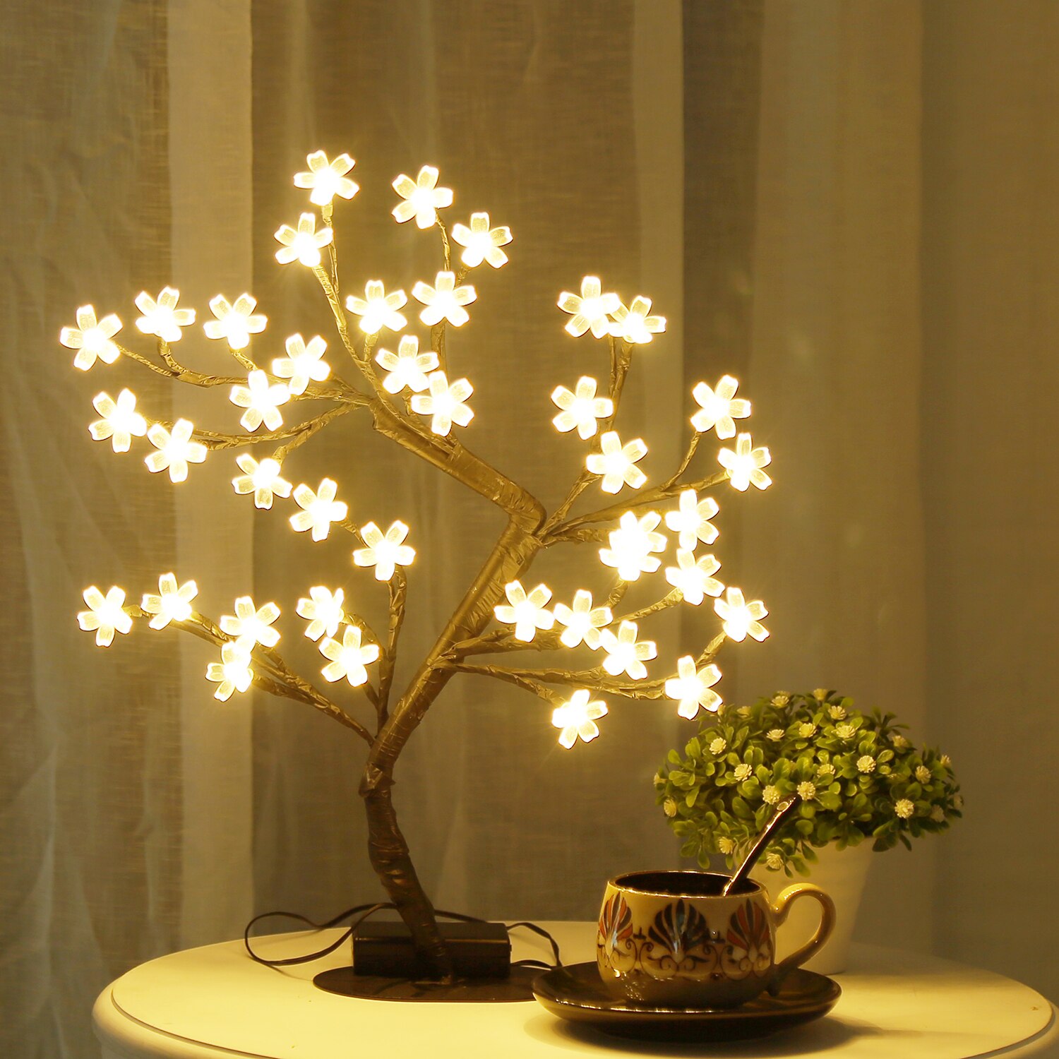 Bonsai Garden Sushi - Luce dell'albero dei fiori di ciliegio,